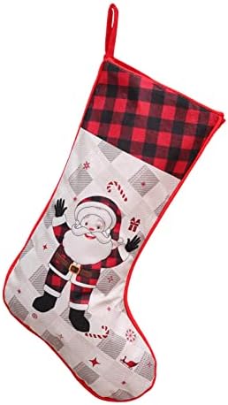 Božićne čarape tkanina božićna čarapa i božićne viseće čarape za ukrašavanje zabave i božićni crtić crveni set visoki božićni ukrasi