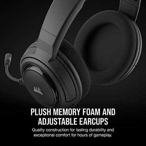 Corsair HS45-Gaming slušalice s virtualnim surround zvukom 7.1 USB-DAC - Slušalice od pjene s učinkom memorije - Ovjerena Discord -