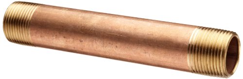 Merit Brass - 2008-250 Priključak za cijevi od crvene mesinga, dimensions, bešavni po standardu 40, vanjski konusni navoj 1/2 National