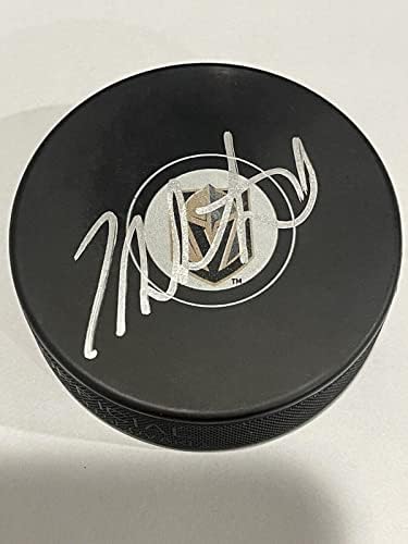 Hokejaški pak Las Vegas Golden Knights s autogramom Zacka bijelog oblaka-NHL Pakovi s autogramima