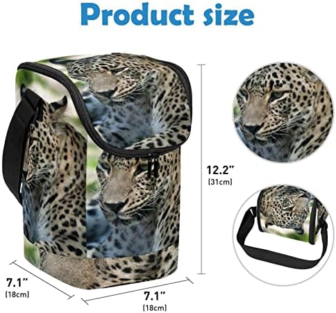 Kutija za ručak za žene, kutija za ručak za muškarce, mala torba za ručak, leopard