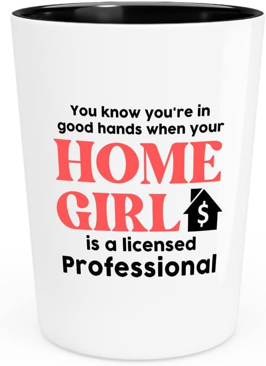Djevojka-realtor čaša od 1,5 oz - u dobrim ste rukama-agent za prodaju nekretnina kuća stan imovina poslovna investicija ured zemljište