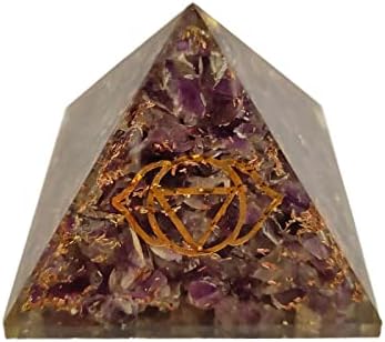 Nirdesh orgonit Piramida Ametist Druga čakra reiki kristalno ozdravljenje negativna zaštita energije s crnim turmalinskom privjeskom