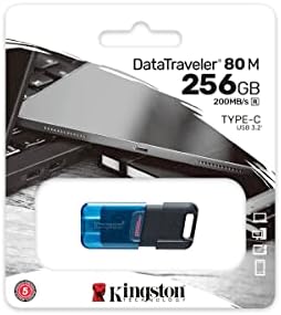 Kingston DataTraveler 80 M 256GB USB-C Flash pogon | USB 3.2 Gen 1 | Do 200mb/s | DT80M/256GB