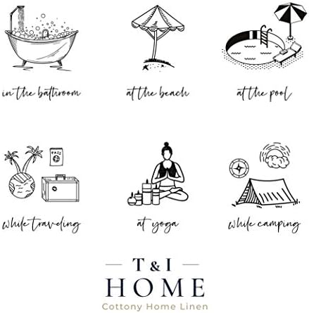 T&I Home Diamond Design pamučni turski ručnik za plažu - Crni, brzo suhi, unaprijed isprani, preveliki ukrasni ručnik za kupaonicu,