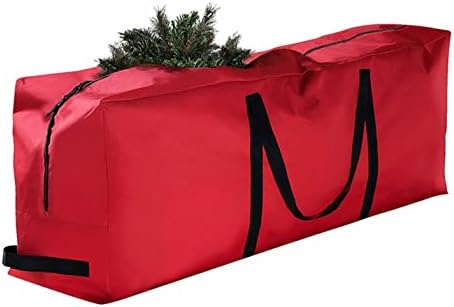 Velika torba za pohranu božićnog drvca s izdržljivim ojačanim ručkama i dvostrukim patentnim zatvaračem, umjetno rastavljeno drveće,