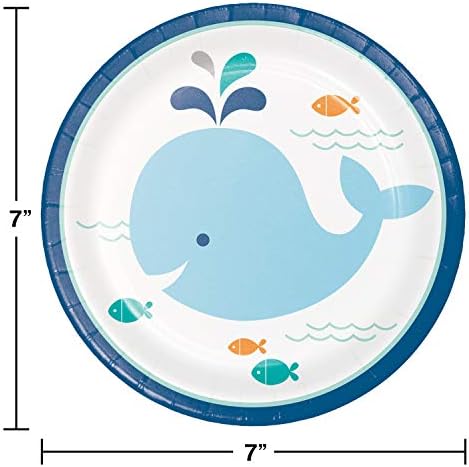 Kreativno transformirane desertne ploče Plavi kit, 7 inča