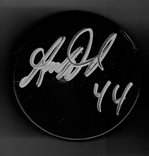 Aaron Odjel potpisao je prazan pak u detroitskim crvenim krilima Carolina Hurricanes Njujorški Rangers-NHL Pakovi s autogramima