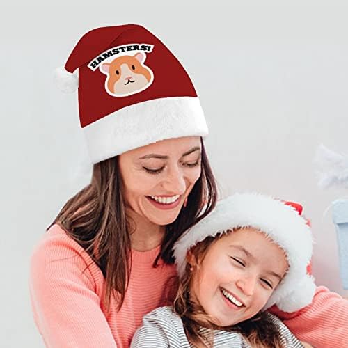 Slatki božićni šešir od šunke Uniseks šešir za odrasle Djeda Božićnjaka udoban klasični Božićni šešir za božićnu zabavu