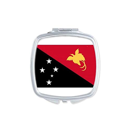 Nacionalna zastava Papue Nove Gvineje, država Oceanija, prijenosno kompaktno Džepno ogledalo za šminkanje, dvostrano staklo