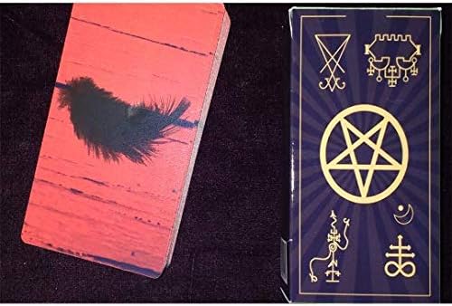 Srebrna sova u tamnu Demon Oracle palubu - Occult Tarot kartice sa 72 goetskih demona - Goetia Archetip kartice idealne za rad u sjeni,