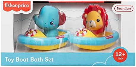 Fisher-Price 4-komadić igračke za igračke za kupanje, igračka čamci s igračkama za životinjsku vodu, igračke za kupanje, igračke za