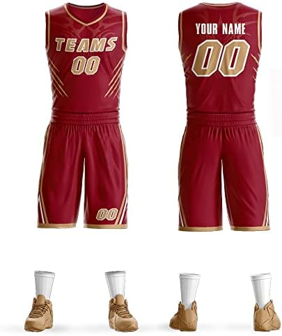 Prilagođene košarkaške pletene kratke hlače s tiskanim imenom tima, brojem logotipa, personaliziranom košarkaškom uniformom za muškarce