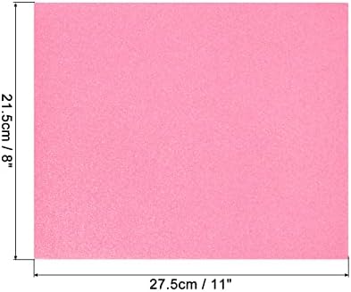 Rebower Glitter Eva pjenasti listovi, [Za projekte umjetnosti i zanata] - debljina 2 mm 11x8 inča / ružičasta / 6 PCS