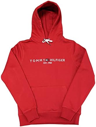 Tommy Hilfiger muški flis obložen logotip hoodie crna
