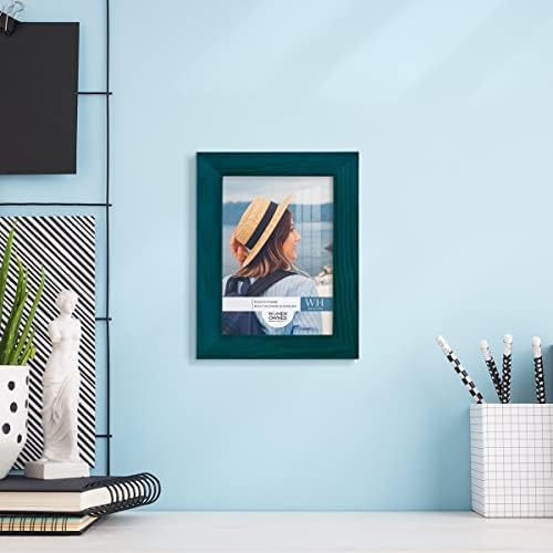 Galerija izvedbe 3,5x5 inča okvir za sliku Ocean Plavo drveno zrno okvir, vrhunski moderni stil, izrađen od čvrstog drveta i stakla