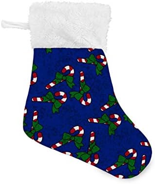 Alaza božićne čarape Candy Cane Christmas Classic Personalizirani ukrasi za male čarape za obiteljski blagdanski dekor za zabavu od