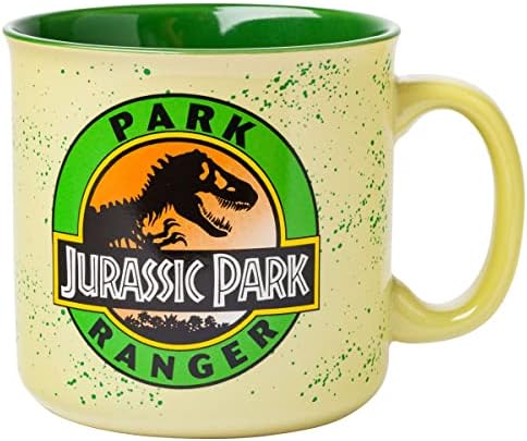 Silver Buffalo Jurassic Park Park Ranger Ranger Ceramic Ceramic Coful, 20 unci
