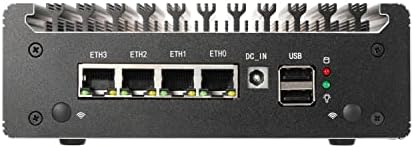 HUNSN Micro Firewall Uređaj, Mini-PC, VPN, PC-to-router, Intel Pentium Silver N6000, RS41, AES-NI, 4 x 2,5 GbE I226-V, Konzola, Type-C,