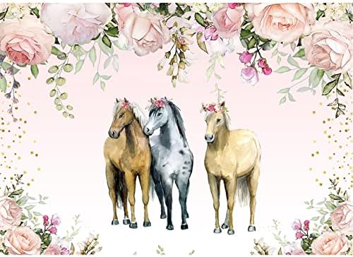 Vinil 8 96 Stopa ružičasti cvijet ruralni zapadni kauboj kauboj konj večernje foto pozadine djeca dječak ili princeza djevojka pozadina