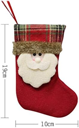 Božićni natpis Mala veličina božićna čarapa Poklon vrećica bombona torbe za božićno drvce ukrasi božićni dekor 1/2/4/6 PCS Božićni