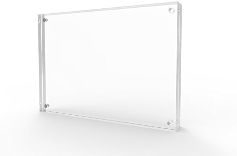 FixturedisPlays® 4 x 6 ili 6 x 4 magnetski okvir za slike za stol, dvostrani okvir - Clear akril 19184 19184