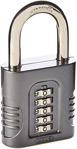 Abus 158/65 B - Kombinirani padlock 65 mm 5 znamenki Blister - Siva