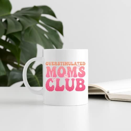 Cool mama Club Custom Coffee krigla za kavu po mjeri _ pretjerano uzbuđena smiješna Keramička krigla najbolja mama na svijetu personalizirana
