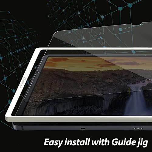 Kupoća stakla Whitestone EZ Zaslon zaslona za Galaxy Tab S8 Ultra potpuna pokrivenost od kaljenog staklenog štita [Easy Install] by