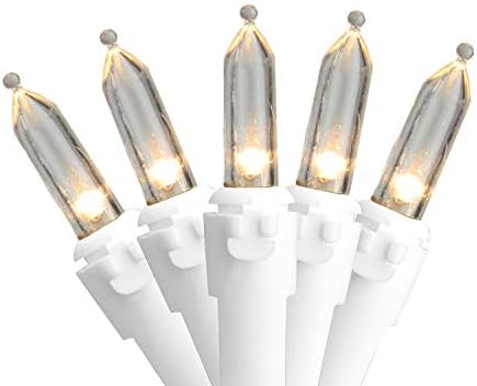 Northlight 50-brojevi toplo bijela LED mini božićna svjetla, 16.25ft bijela žica