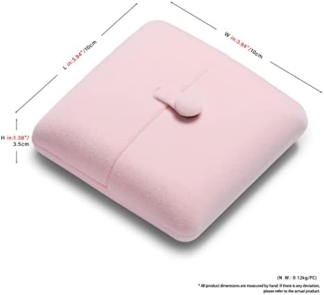 Ružičasta Baršunasta kutija za pakiranje nakita viseće naušnice prikaz kutija za pohranu viseća poklon kutija