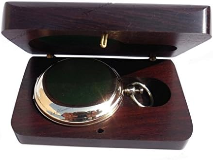 Ručno izrađeni mesing gurajući otvoreni kompas s drvenim kućištem, džepni kompas za planinarenje rustikalnih vintage poklona za dekor