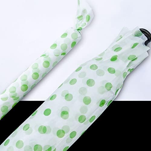 100 listova bijelog papirnatog papira u zelenim točkicama,14 inča 20 inča, zeleni papirnati papir u točkicama za poklon vrećice, salveta