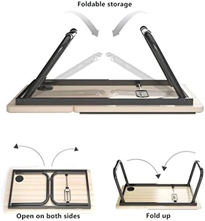 ZLXDP stol za prijenosno računalo Jednostavni računalni stol s ventilatorom za kauč na sofu podesivi stol za prijenosno računalo na