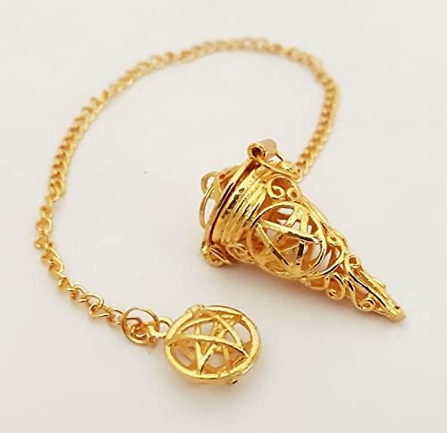 Sharvgun Golden Triquetra Point Metal Pendulum Reiki Energija zacjeljivanje Dowsing wicca Balanciranje duhovnih odgovora Metafizički