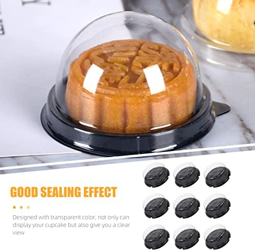 Plastična posuda za torte od 10 komada s prozirnim kupolastim poklopcem posude za torte za jednokratnu upotrebu okrugla kutija za torte