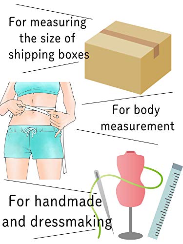 Haoa vrpca mjera za mjerenje tijela, 79inch/2Merters uvlači se mjerna vrpca za šivanje tijela tkanine, mjerenja dvostrana