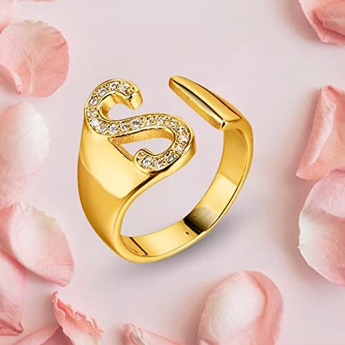 Vjenčani i vjenčani prstenovi za žene modni rhinestone dijamant Podesivi ženski engleski umjetni otvor