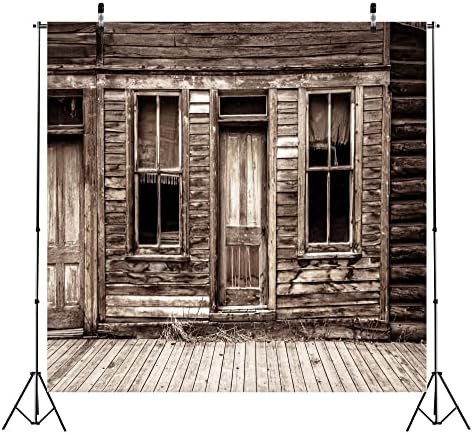 Tkanina od 10 do 10 stopa stara drvena kuća Koliba pozadina za fotografiranje rustikalna seoska kuća seoska kuća štala otrcana vrata