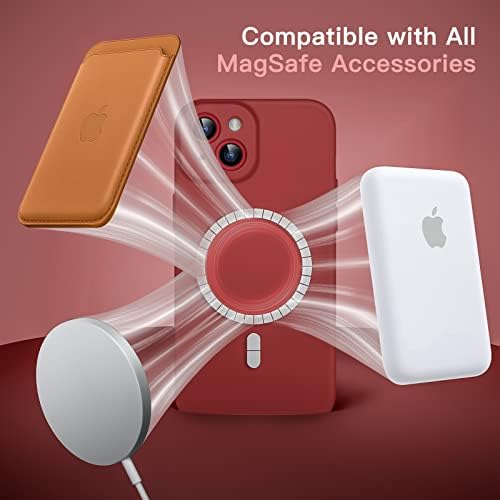 JetEch magnetska silikonska futrola za iPhone 13 6,1-inčni, kompatibilan s magsafe, svileno-mekani poklopac za dodir s punom zaštitom