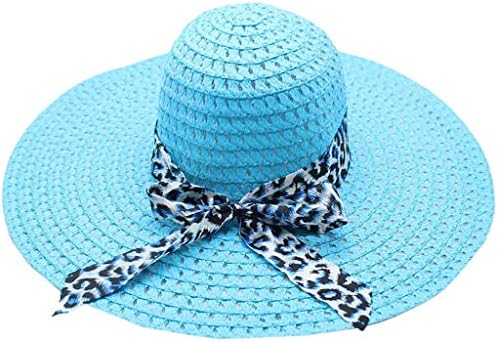Slamnati široki ženski Leopard Šeširi veliki šešir za sunčanje fleksibilna kapa s printom bejzbolske kape za plažu cool Šeširi za dječake