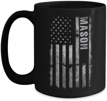 Jedinstvena Masonova šalica u američkoj zastavi, za rođendan, Božić ili poklon za bilo koju prigodu za Masona, budućeg Masona, poklon