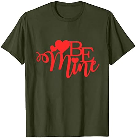 T-shirt uniseks na Valentinovo Be Mine s буквенным po cijeloj površini, majice, majice, ženske casual pulover, košulje, muške košulje