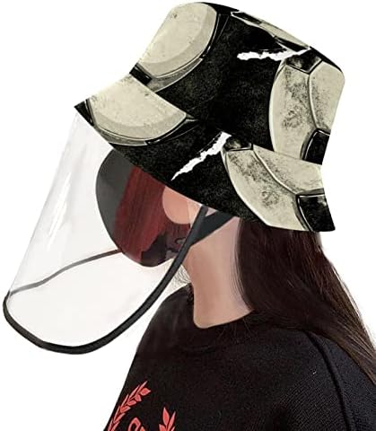 Zaštitni šešir za odrasle sa štitom za lice, ribarska šešira protiv sunca, crtani zečji polka točkice