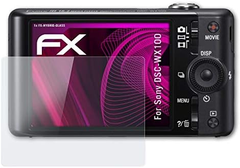 ATFOLIX plastični stakleni zaštitni film Kompatibilan sa Sony DSC-WX100 Stakleni zaštitnik, 9h hibrid-staklena fx staklena zaslona