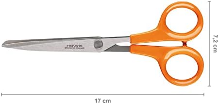 FISKARS 1 x Klasični univerzalni, nehrđajući čelik, naranča, 17 cm