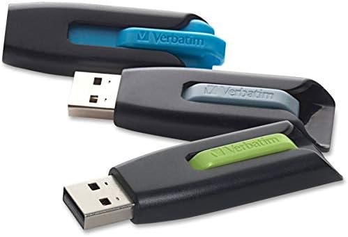 Verbatna trgovina 16GB 'N' GO V3 USB 3.0 Flash Drive - 3PK - Plava, zelena, siva