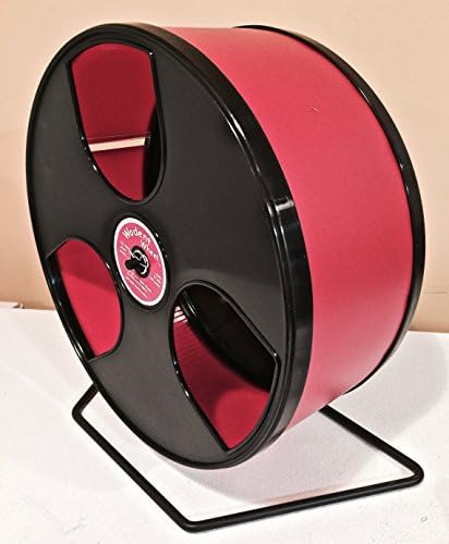 Šećerni jež/činčića vježba široka staza 12 Wodent Wheel u crvenoj boji s crnim pločama