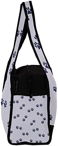 Purple Dog Cat Paw Print Travel Duffel Bag Sportska torba za teretanu vikend preko noći torba za žene muškarce