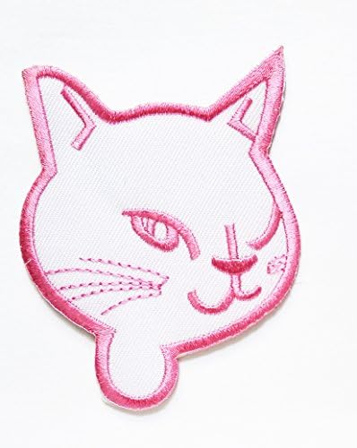 HHO Pink Cat Halloween flaster vezeni DIY flasteri, slatka aplikacija šivanje željezo na djeci zanatskoj flasteri za torbe jakne traperice